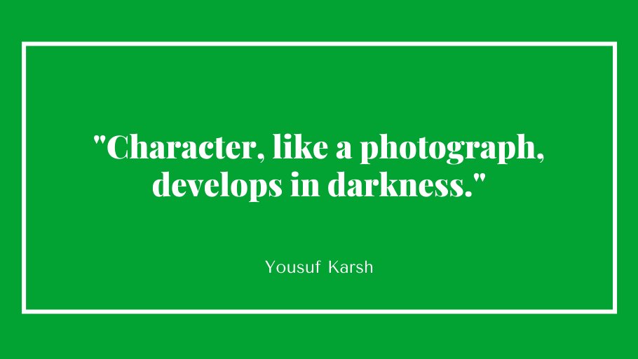 Ethics_Board's tweet photo. "Character, like a photograph, develops in darkness." - Yousuf Karsh
#EthicsQuotes #MondayMotivation #MondayWisdom https://t.co/i2lkQaYq5E