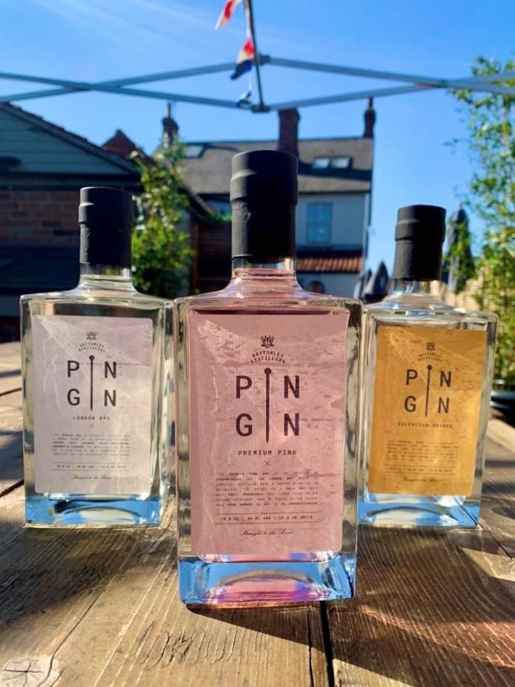 GIN LOVERS... <a href="/pin_gin_/">Pin Gin</a> is now available at The B&amp;G! 🍸

We've got 3 delicious flavours for you to try
🍋 London Dry 
🍓 Premium Pink Gin 
🍊 Valencian Orange Gin

This beautiful gin is hand-crafted by the award-winning distillery, <a href="/BottomleyDistil/">Bottomley Distillers Ltd</a>, based in Lincolnshire! 💛