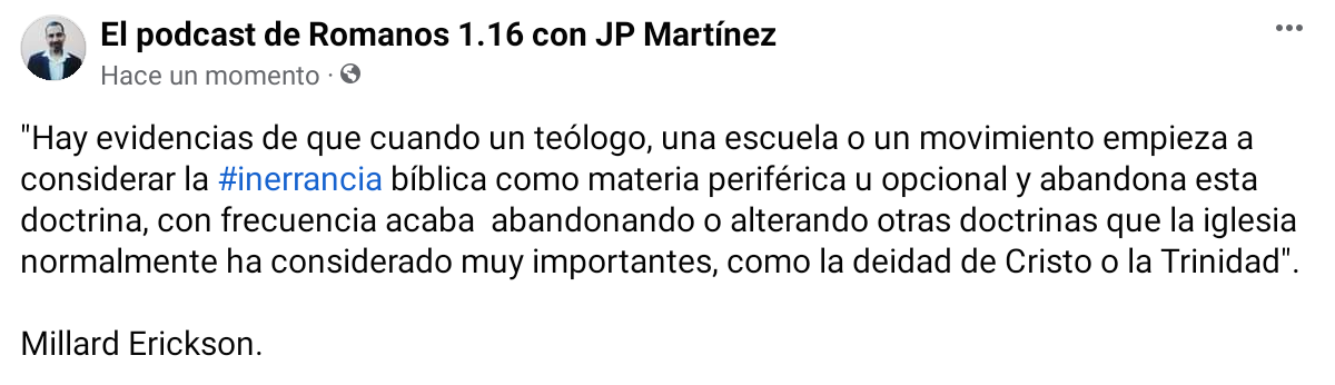 JPMartinezBlog's tweet photo. #Inerrancia
#Erickson https://t.co/F8NCusTifq