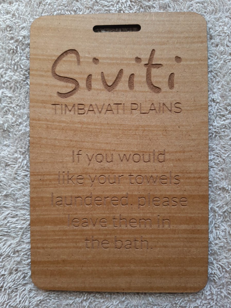 PurplePuppySt's tweet photo. Laser cut wooden Linen &amp; Towels discs with an oak stained finish done for Siviti Timbavati Plains 
#tourism #Hospitality #hospitalityindustry https://t.co/ptVAw7jQhq