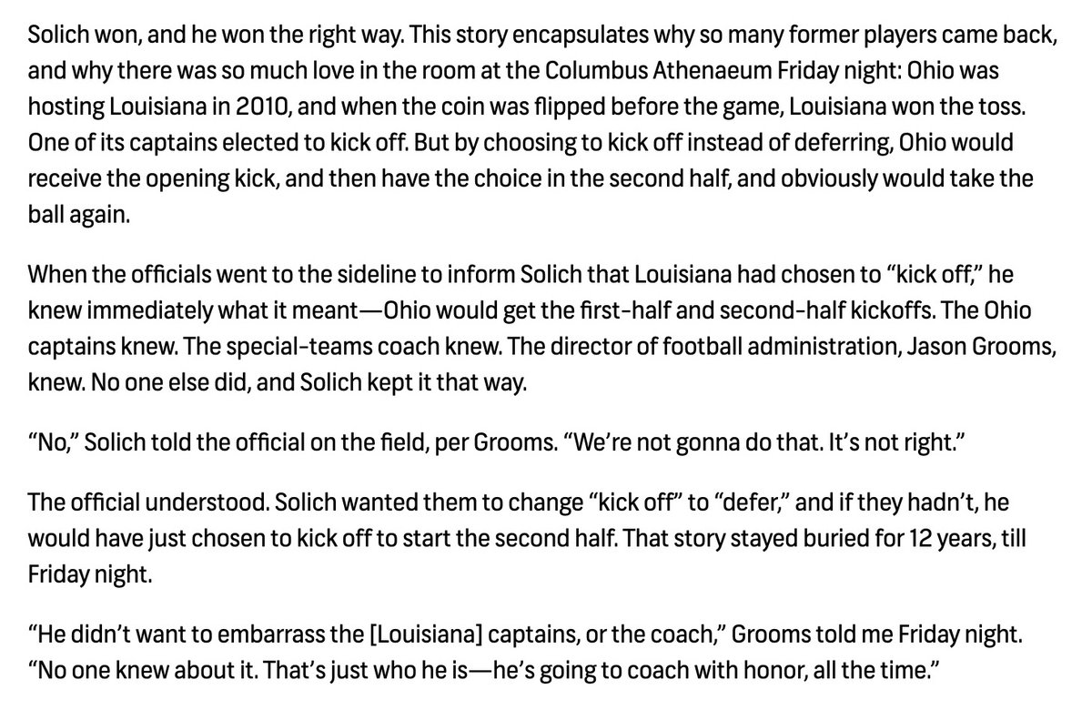 Frank Solich nugget in <a href="/peter_king/">Peter King</a> FMIA column today.