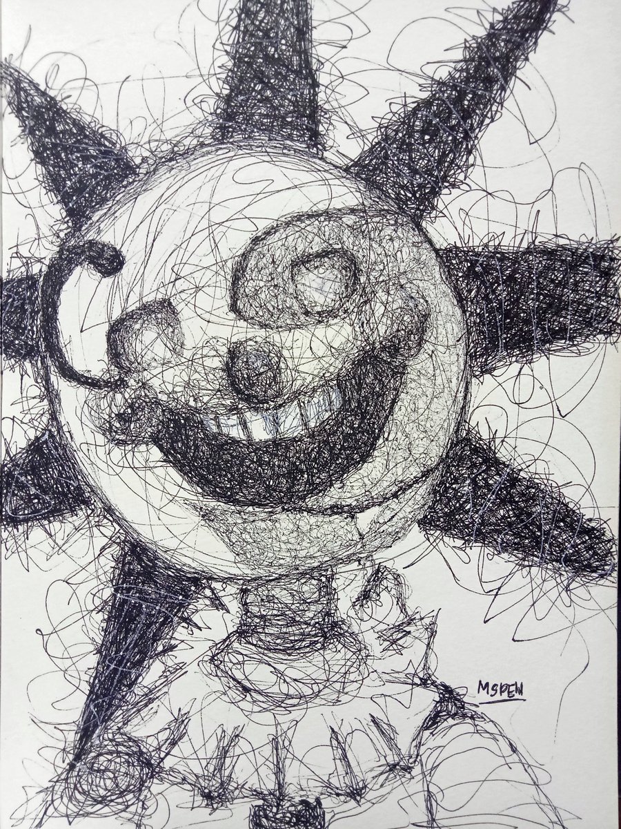 msp3n's tweet photo. The sun animatronic from fnaf security breach. 

Thanks for the request! 🤍

What should I draw next? Feel free to comment down below! https://t.co/7MCaacHlvZ