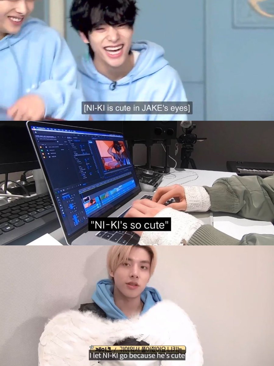 nnikikun's tweet photo. a continued saga of jake thinking ni-ki is cute 🥺🥺 https://t.co/eeEz4uZkXb