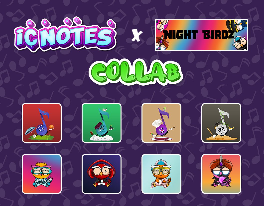 NightBirdzNFT's tweet photo. 🚨GIVEAWAY🚨

We're rocking out! with @IcNotes  🎶
🏆 3 NFTs &amp; 10 WL spots

Rules ⤵️
✅❤️&amp;RT
✅Follow @NightBirdzNFT &amp; @IcNotes
✅Tag 3 friends
✅ Join our Discord:
https://t.co/6XLTXInLLu
https://t.co/0j6XLSlGF9

Ends in 48H⏰
 
#ICP #Dfinity #NFTCommunity #NFTs #NFTGiveaway https://t.co/L9rIWM3N1R