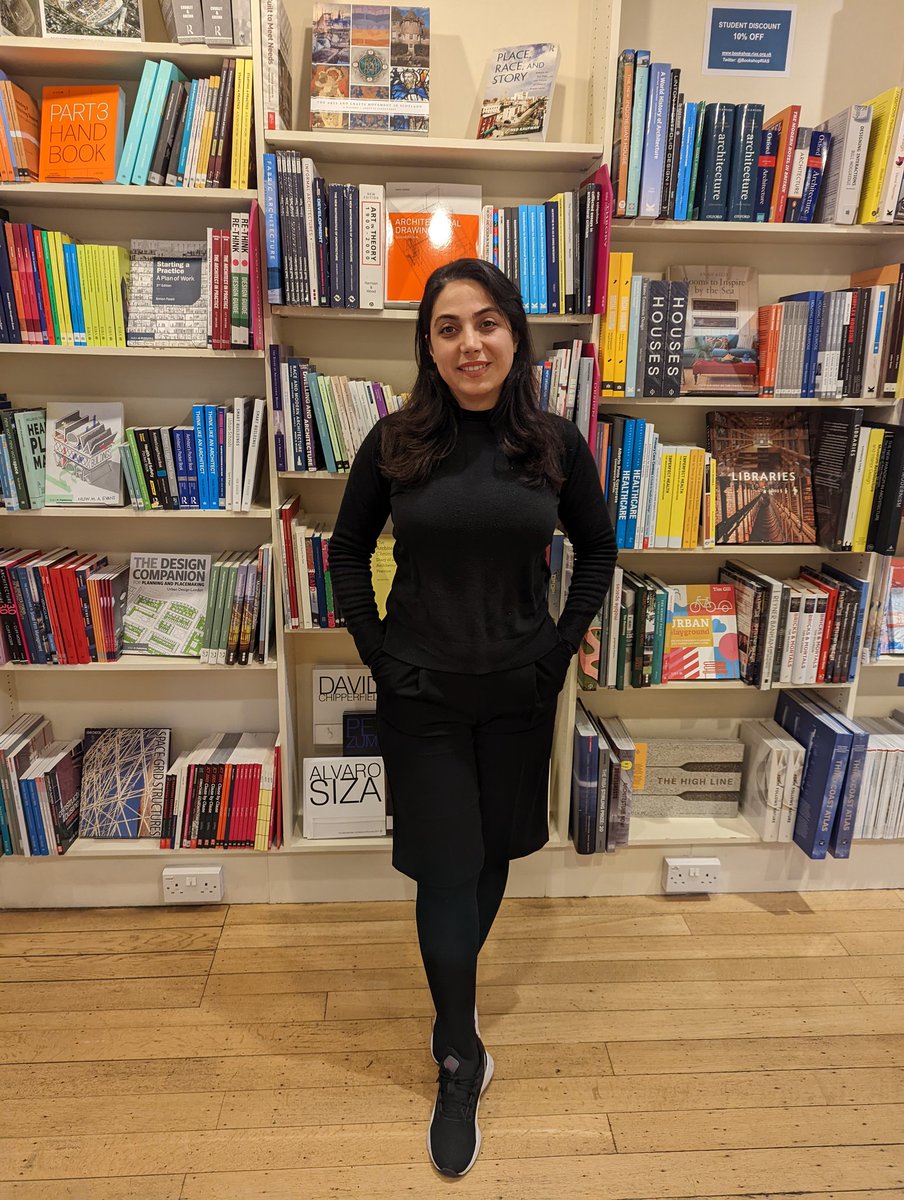 BookshopRIAS's tweet photo. A huge celebration to welcome to another new wonderful bookseller, Bahar! 👏📚🎉

She is a sustainable architectural designer and we are so glad to have her here working with us, sharing all her knowledge and her big smile! Welcome to our team! 🥳 https://t.co/sVUMR96mLG