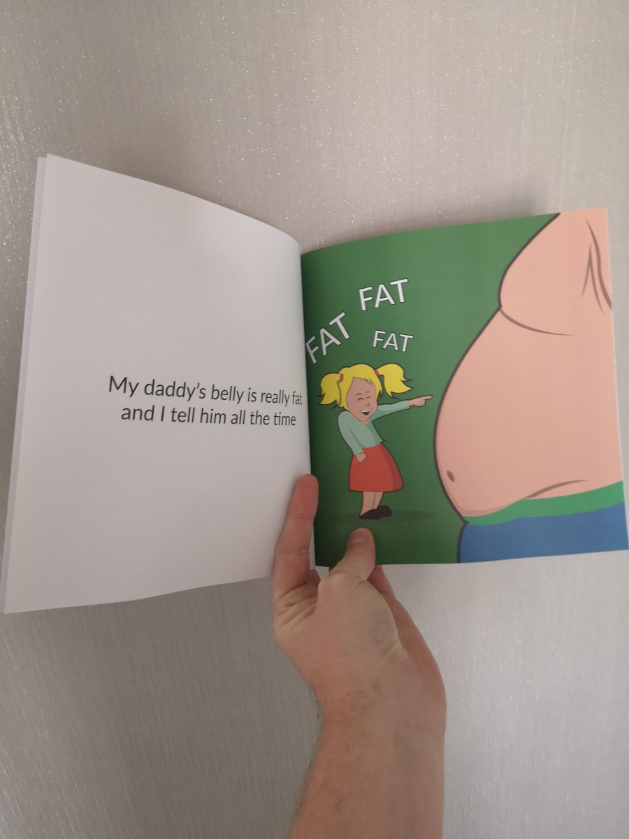 thedadofdesign's tweet photo. You a dad? You fat? I am, &amp; I wrote &amp; illustrated a baby bedtime book/poem about it. The paperback arrived today!

It's short, it's sweet and hopefully relatable to all you fat dads out there. Available on Amazon! 
 https://t.co/sMHDnMwt8I

#ChildrensBooks #dad #writerscommunity https://t.co/eEAcNQiQqS