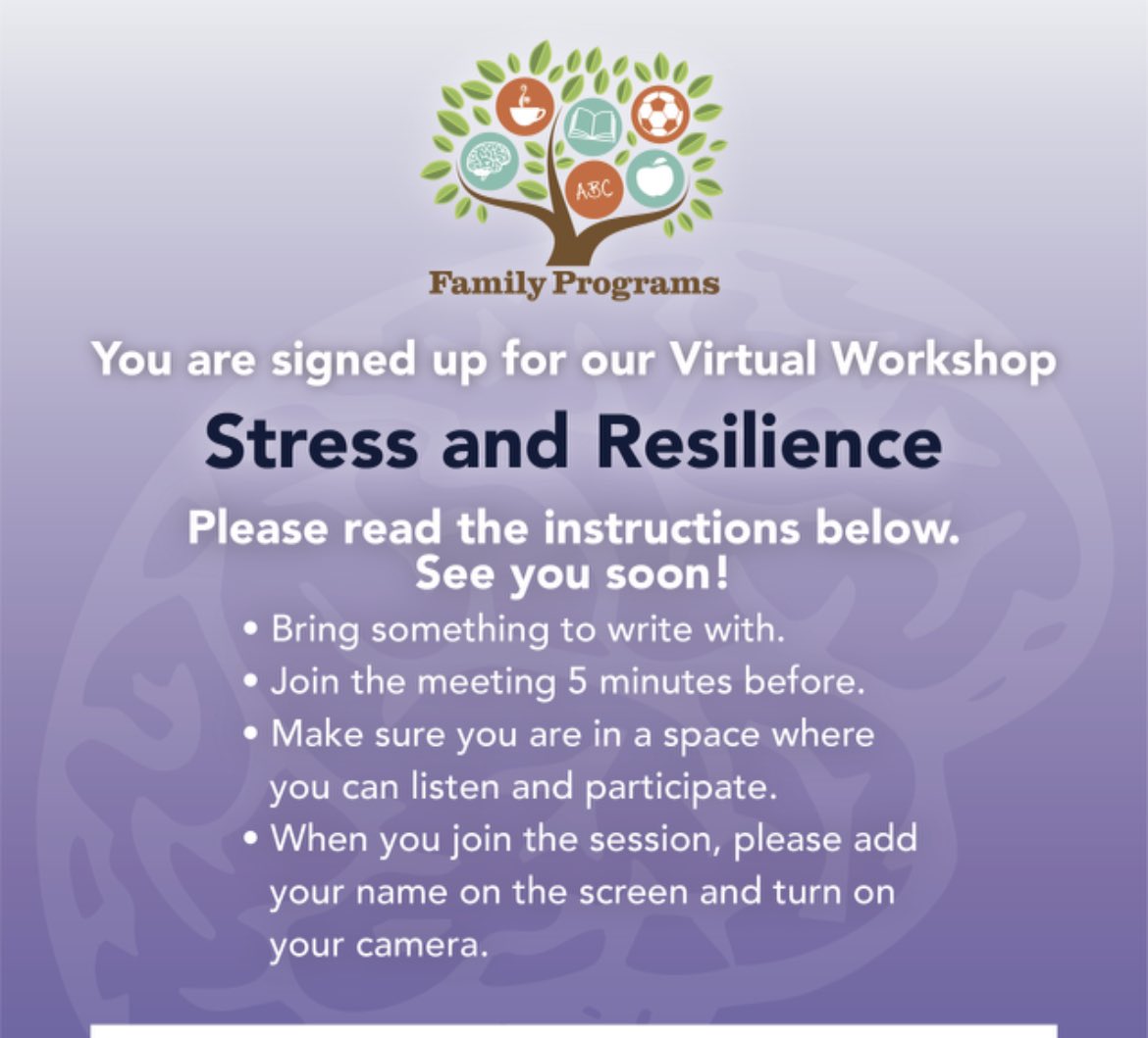 All families are invited to join us for this session presented by Kaiser. Tuesday, April 12th at 6pm. Zoom link information will be sent via parent square.