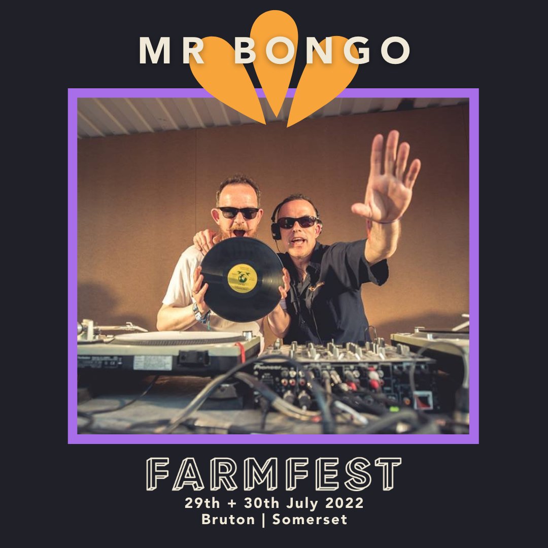 We're back at <a href="/Farmfestival/">Farmfest Somerset</a> Somerset this July featuring a killer line-up including Bongo favourites!

farmfestival.co.uk