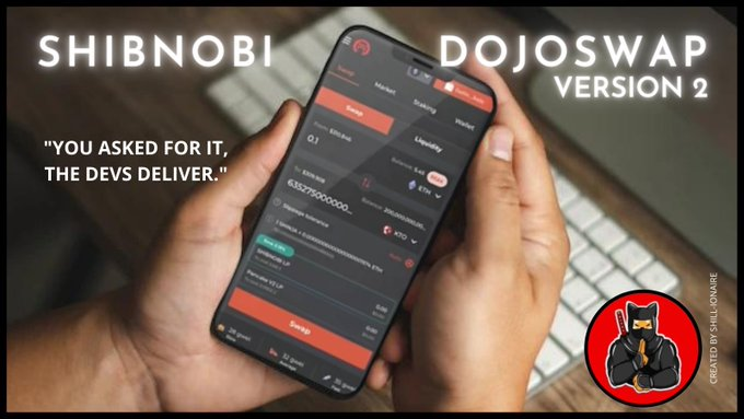 Shibnobi Is Just Doing Things Different And This Is Why I Truly Believe In This Project And Team!! Too Many Utilities For It Not To Bring A Lot Of Attention To This Company.

DojoSwap Version 2 Is Coming Very Soon And It Looks AMAZING!!!
