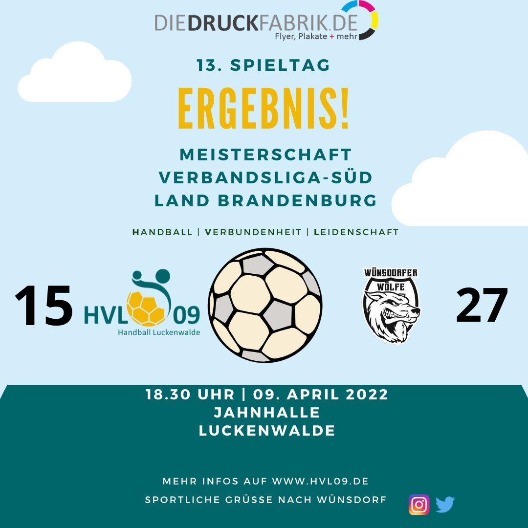 HVL09's tweet photo. Unser Spieltagesbericht vom letzten Wochenende ist Online. Unser erste verliert gg. den Tabellenführer @wolfsrudel1910 mit 15:27 vor heimischer Kulisse und unsere zweite gewinnt in #Dahlewitz gg. die Dritte Auswahl mit 33:34. Mehr auf: https://t.co/328LZ8DRmC #hvl09 #luckenwalde https://t.co/BYrQiTw7b9