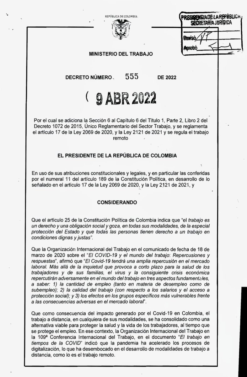 CalavL's tweet photo. DECRETO 555 DEL 9 DE ABRIL DE 2022 https://t.co/T1USogPXuX