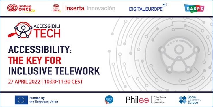 AMETIC_es's tweet image. 📌SAVE THE DATE: 27/04 - 10:00 

📢Webinar “#Accesibilidad: la clave para el teletrabajo inclusivo”, organizado por @Fundacion_ONCE (parte del proyecto #ACCESSIBILITECH)

➡️Más información y registro: 
us06web.zoom.us/webinar/regist…
