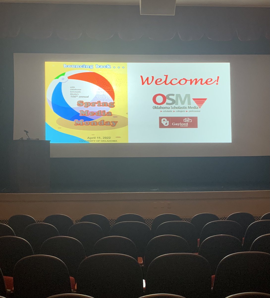 Calm before the storm. About to start Spring Media Monday #smm22 @OSM_OIPA <a href="/GaylordCollege/">Gaylord College</a>