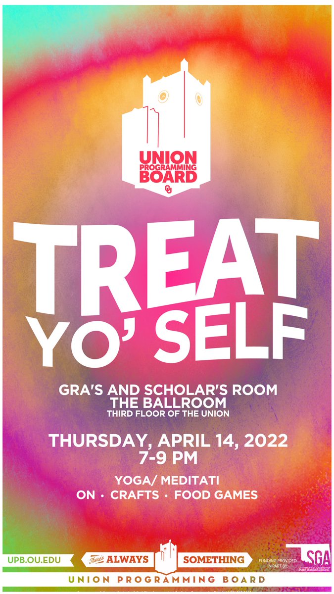 This week in UPB we have a mini event designing vision boards and our big Treat Yo’ Self event!! It’s a fun week for self care and being creative.✨✨