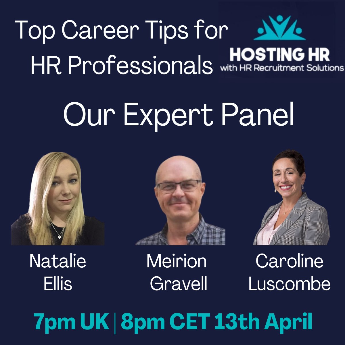 hosting_hr's tweet photo. Introducing Wednesday's panel for our Hosting HR show - live on LinkedIn &amp; Youtube!
@NatalieEllisHR, Meirion Gravell &amp; Caroline Luscombe
https://t.co/RI2gQjW9h7
#HR #hrshow #careertips https://t.co/HOlQRJuAKR