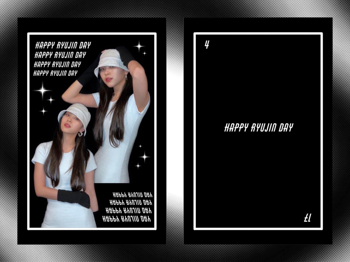 platanus0417's tweet photo. Happy Ryujin Day Part 2
- Self-made trading card -
良かったら保存してってください😵💫🖤
#ITZY #RYJIN #HappyRyujinDay https://t.co/4SSfHVSRTE