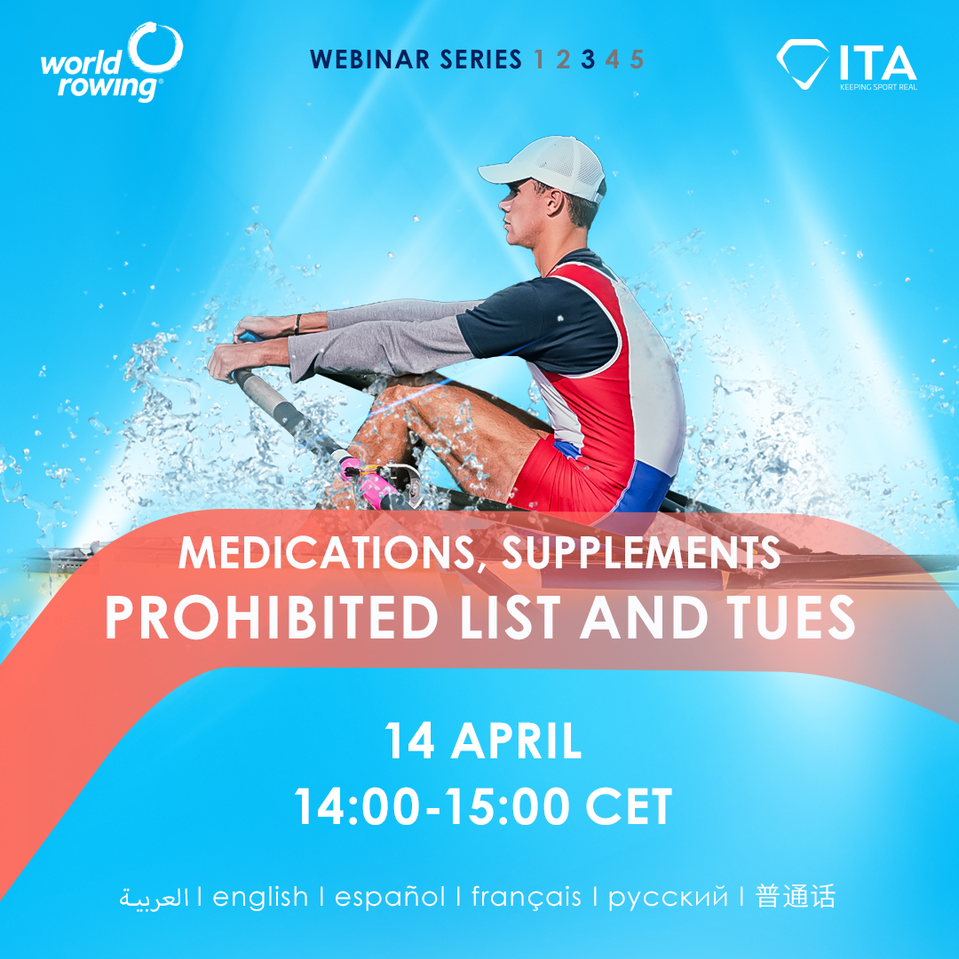 You still have time to register for “Medications, Supplements, Prohibited List and TUEs” – the third in a five-part webinar series hosted by the International Testing Agency, taking place on 14 April 2022, 14:00–15:00 CET.
us06web.zoom.us/webinar/regist…