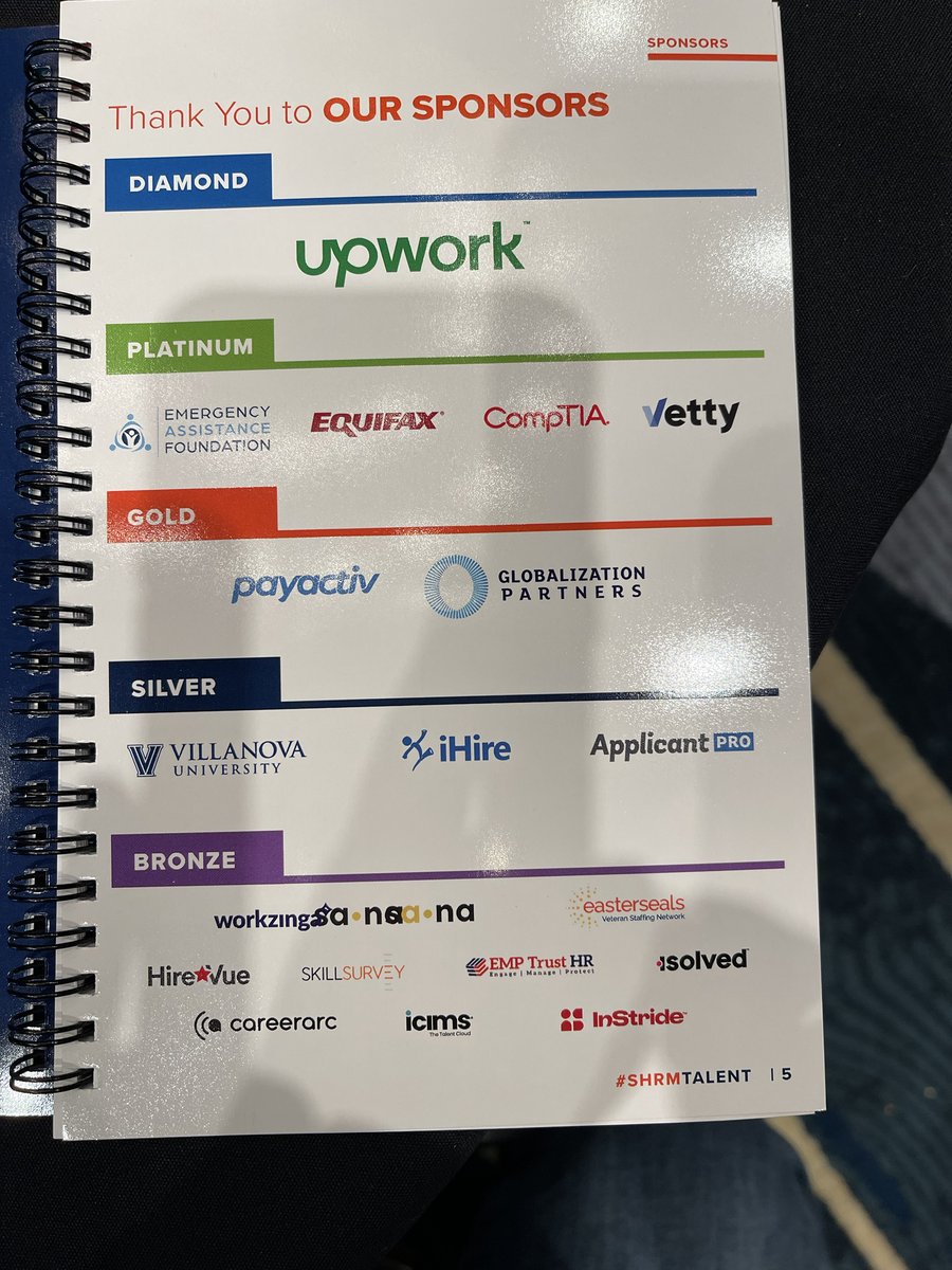 Thank you to all of the #SHRMTalent sponsors! We appreciate you!!