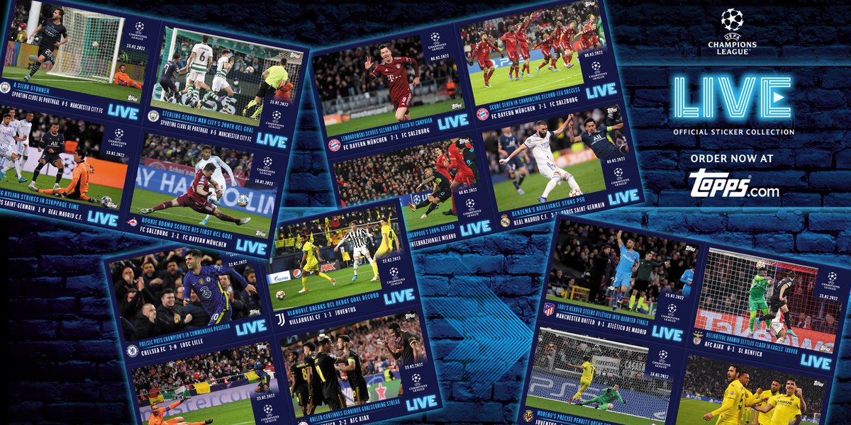 Topps_UK's tweet photo. Set 3️⃣ of #UCL LIVE stickers are now available! Featuring the highlights of the Round of 16! 🔥 including memorable and record breaking moments!

https://t.co/jc2SeffnX6

#ucllive #uclstickers https://t.co/xEwN9kLHj3