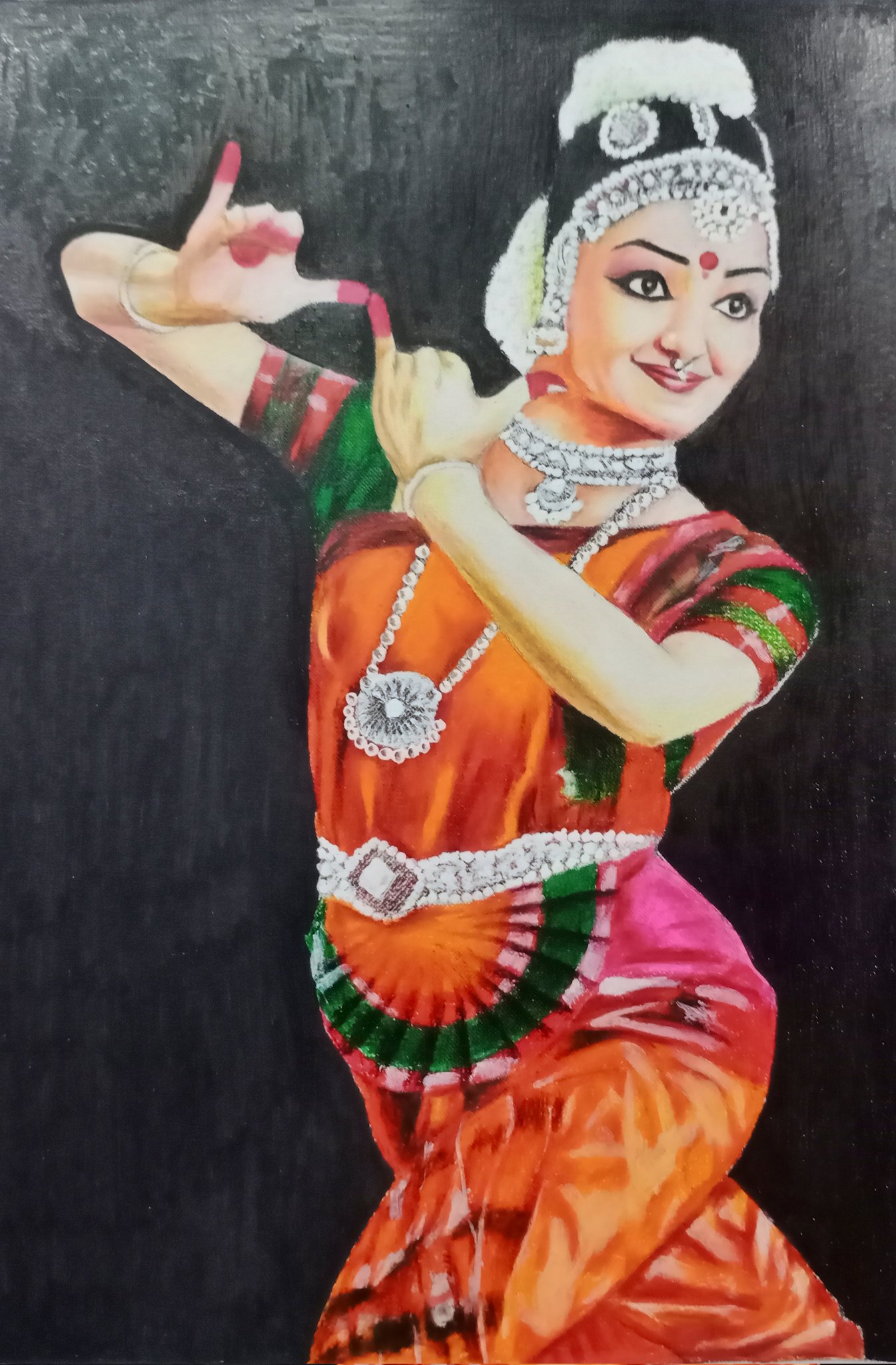 Bharatanatyam is a classical dance from painting by artist RAGUNATH |  ArtZolo.com