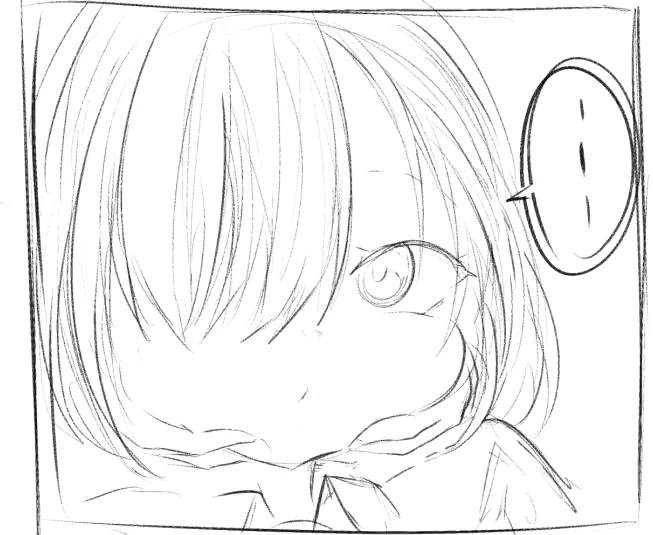 むにっとしたほっぺ描いたり描かなかったり 