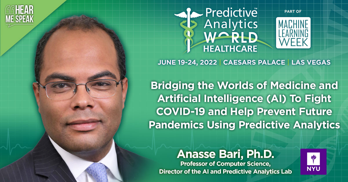 In this talk <a href="/BariAnasse/">Prof.Anasse Bari</a> will outline the experimental research results from the three tools his team developed:
(1) COVID-19 Clinical Severity Predictor
(2) Pandemics Early-alert Signals Tool based on alternative data
(3) Vaccine Hesitancy Analytics Tool predictiveanalyticsworld.com/machinelearnin…