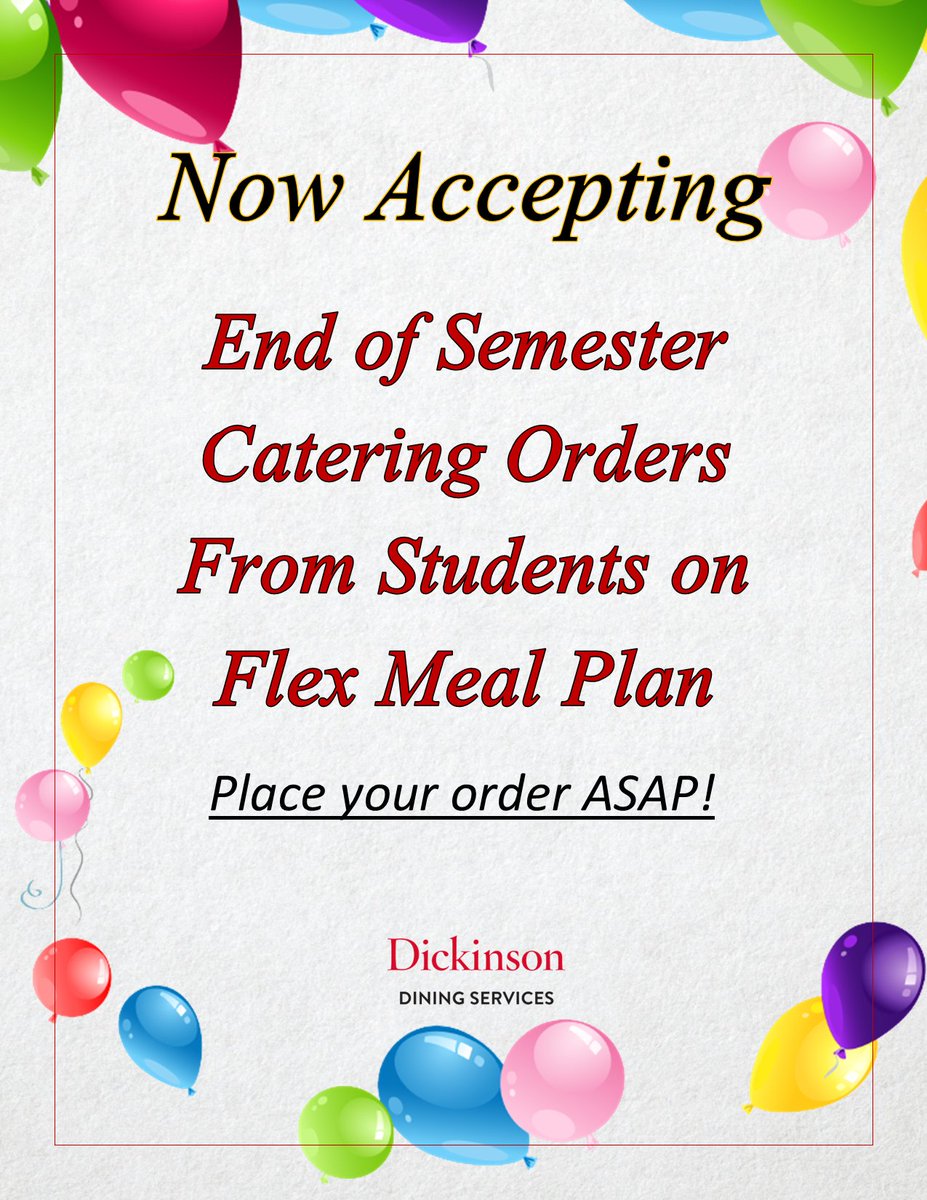 Orders are filling up fast!

See ordering guide and instructions here: dickinson.edu/download/downl…