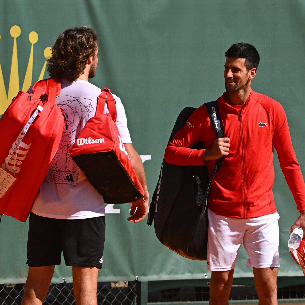 rolandgarros's tweet image. .@steftsitsipas 🤝 @DjokerNole 

#RolexMCMasters