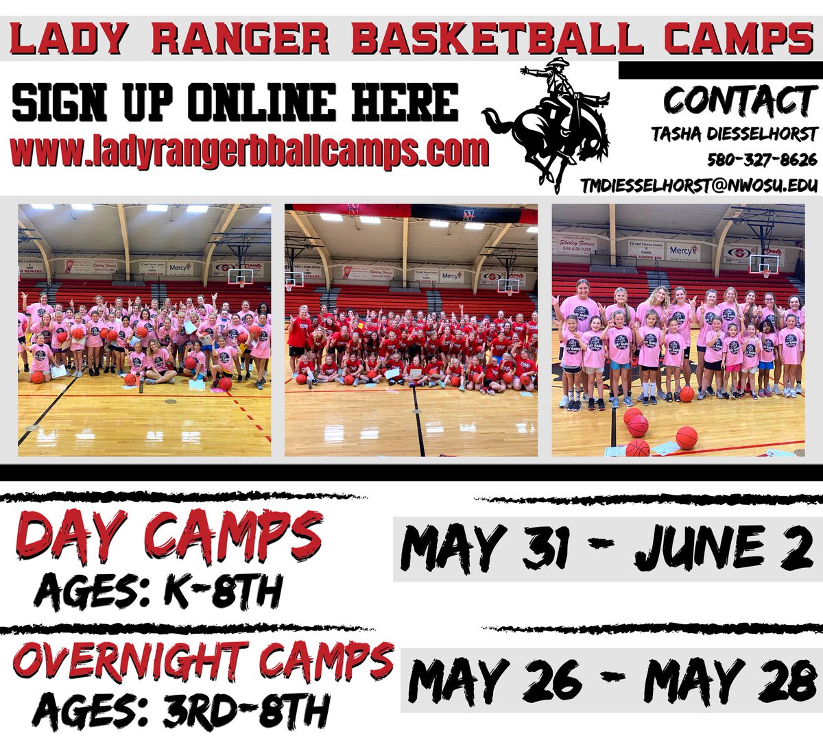 NWOSUWBB's tweet photo. We ❤️ our campers and can’t wait to see you this summer! Get registered today! 

Overnight and Day camp options ⬇️⬇️ https://t.co/gwko4MxiBX
