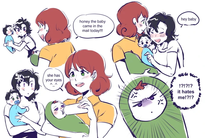 sometimes i joke about how adopting in stardew valley is like online shopping because the agency drops them off during the night like its a package,, once i had a dream it went like this 