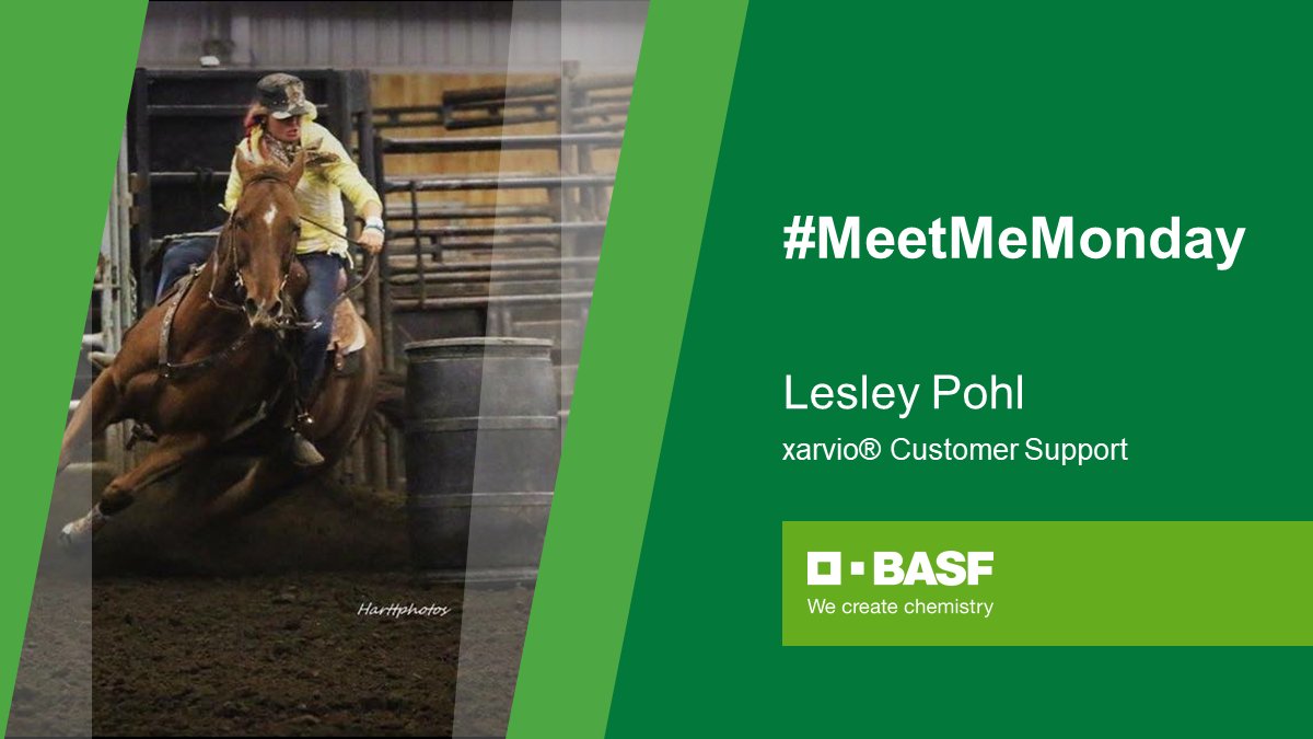 BASFAgSolutions's tweet photo. This #MeetMeMonday, it’s our pleasure to introduce you to Lesley Pohl from our @xarvioNA  Customer Support team. Outside of work, she enjoys gardening and being around her horses. #FunFact - Lesley has lived in Papua New Guinea, Thailand, Australia, China and Nevada! 🌏 https://t.co/qnkSKLoJxX