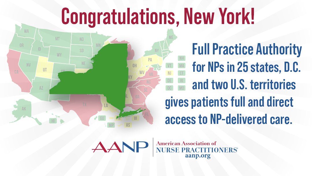 AANP_NEWS's tweet photo. BREAKING NEWS: Gov. Kathy Hochul signed the New York State Budget, which included language that brings #FullPracticeAuthority to nurse practitioners (NPs) in the state and provides New Yorkers full and direct access to NP-delivered care! #NPsLead https://t.co/z6rYLSfUoF https://t.co/UqLT0BKBxu