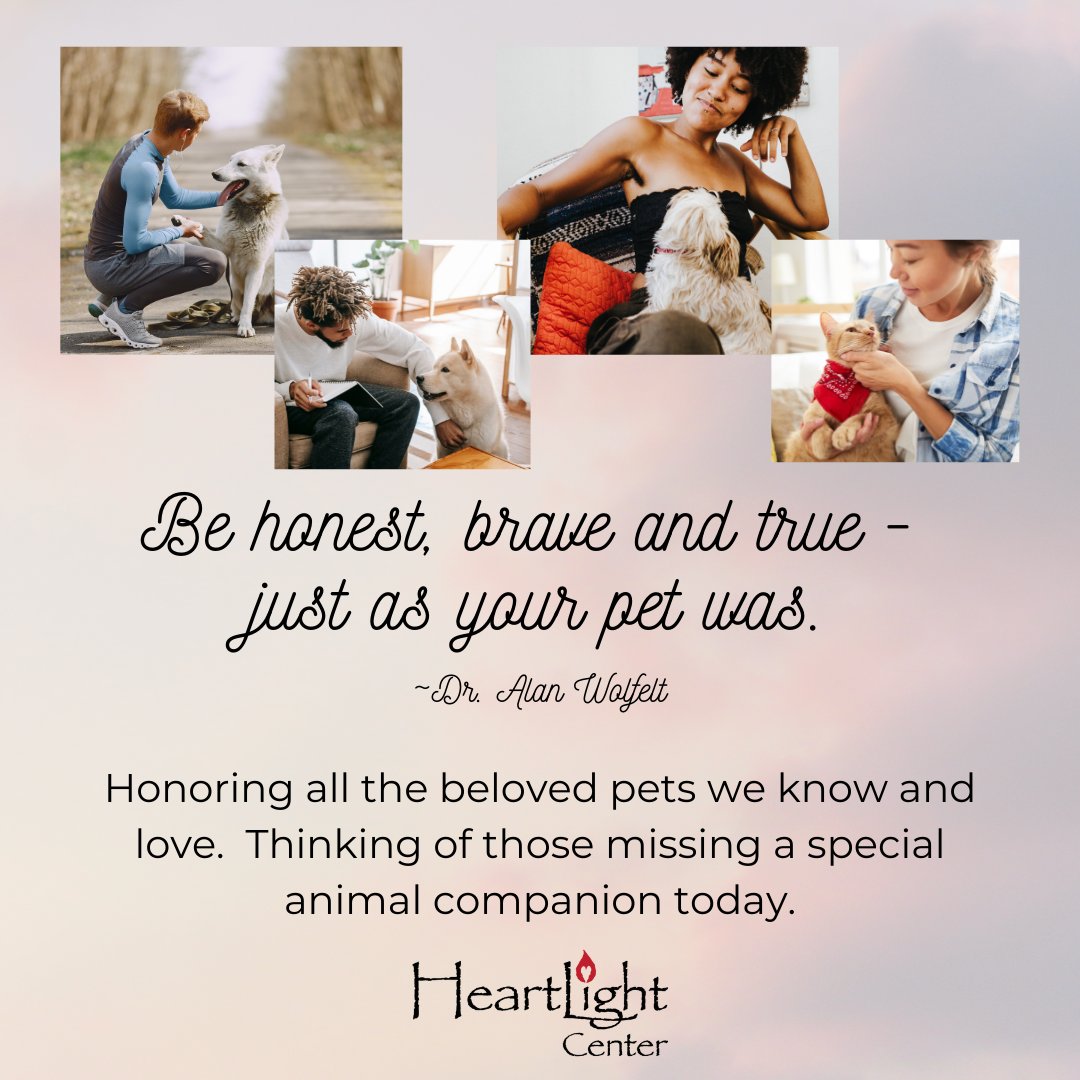 HeartLightCente's tweet photo. Today is National Pet Day, and we take a moment to honor all the beloved pets we know, and are thinking of those who are missing a special animal companion.
.
#HeartLightCenter #PetLoss #NationalPetDay #Grief #GriefSupport #GriefQuotes https://t.co/q0cbpnW3a8