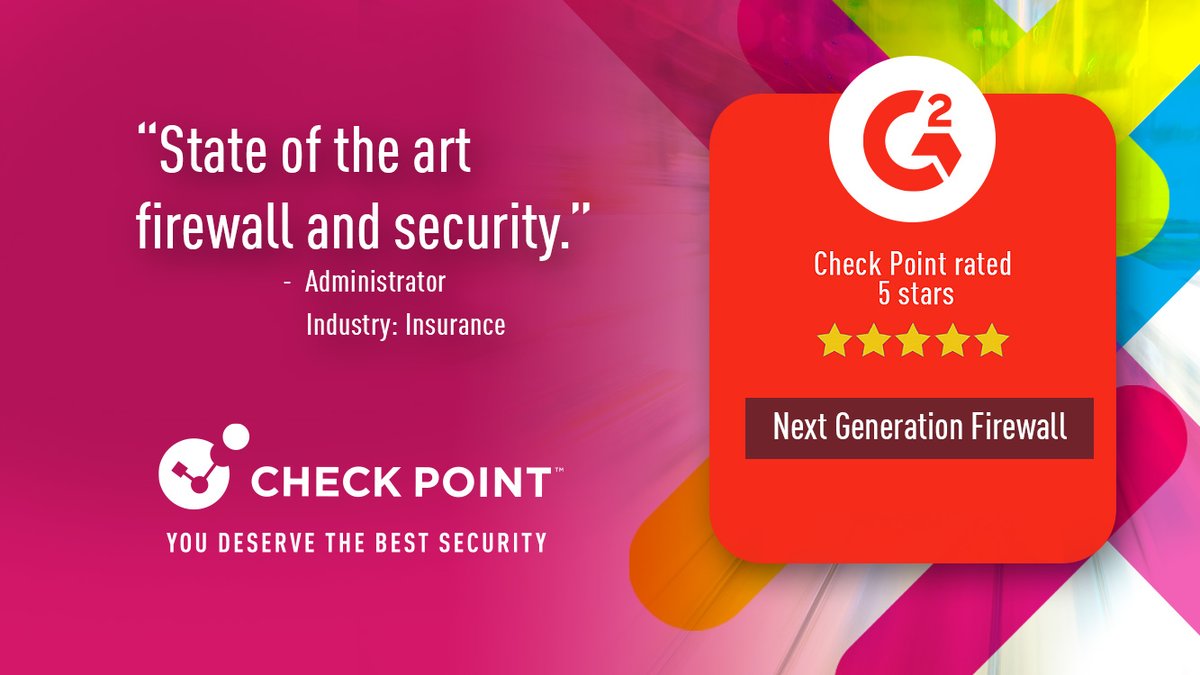 "State of the art #firewall and security," says on Check Point #NGFW customer. See what others had to say, here: bit.ly/3rW62Gu #cybersecurity