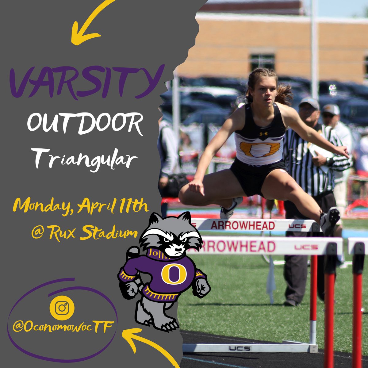 OconomowocTF's tweet photo. Come support both our girls and boys teams at home tonight as we host Sussex Hamilton and Homestead for our first outdoor meet of the year! #OconPride #BetterEveryDay https://t.co/7HLDJCeu1t