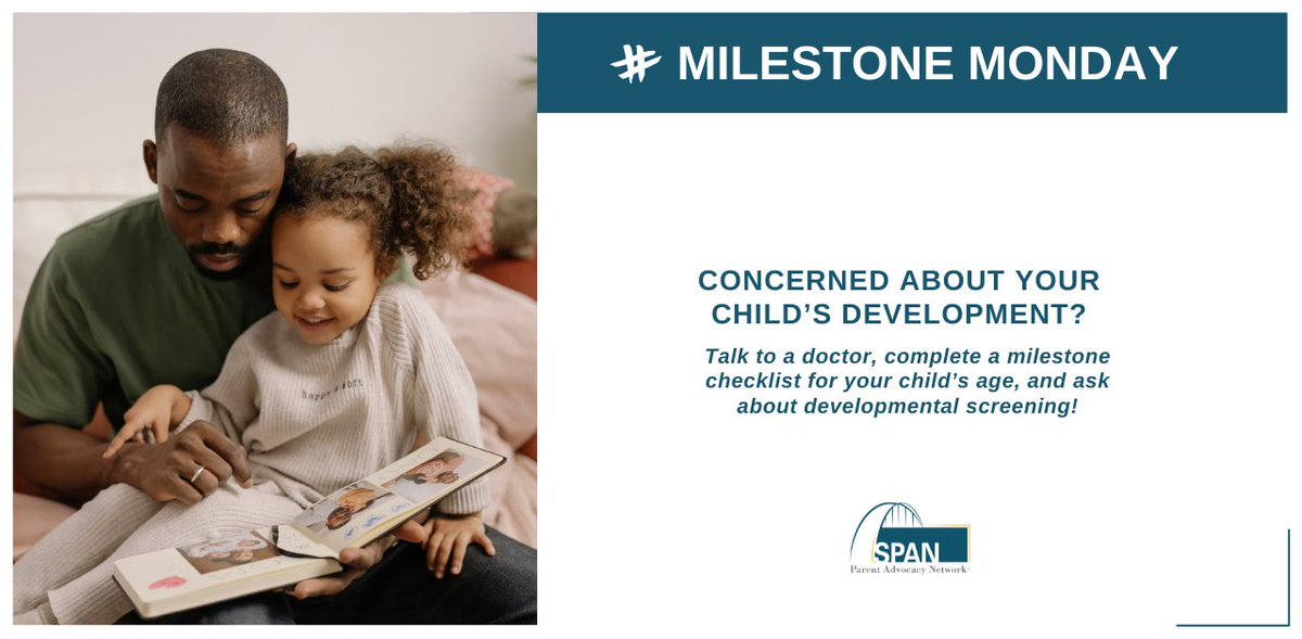 parentcenterhub's tweet image. #MilestoneMonday... Parents, if you have concerns about your child’s development, be sure to talk to their doctor, complete a milestone checklist for your child’s age, &amp;amp; ask about #DevelopmentalScreening. The earlier, the better! Visit bit.ly/37QwsS0 
#ChildDevelopment