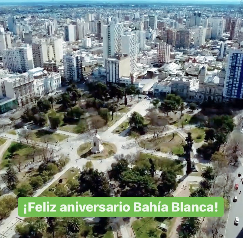 ¡Feliz aniversario Bahía! 🎉
Una hermosa ciudad que elegimos todos los días. 
Sigamos juntos, en equipo, proyectando y trabajando por Bahía Blanca. 💪🏼