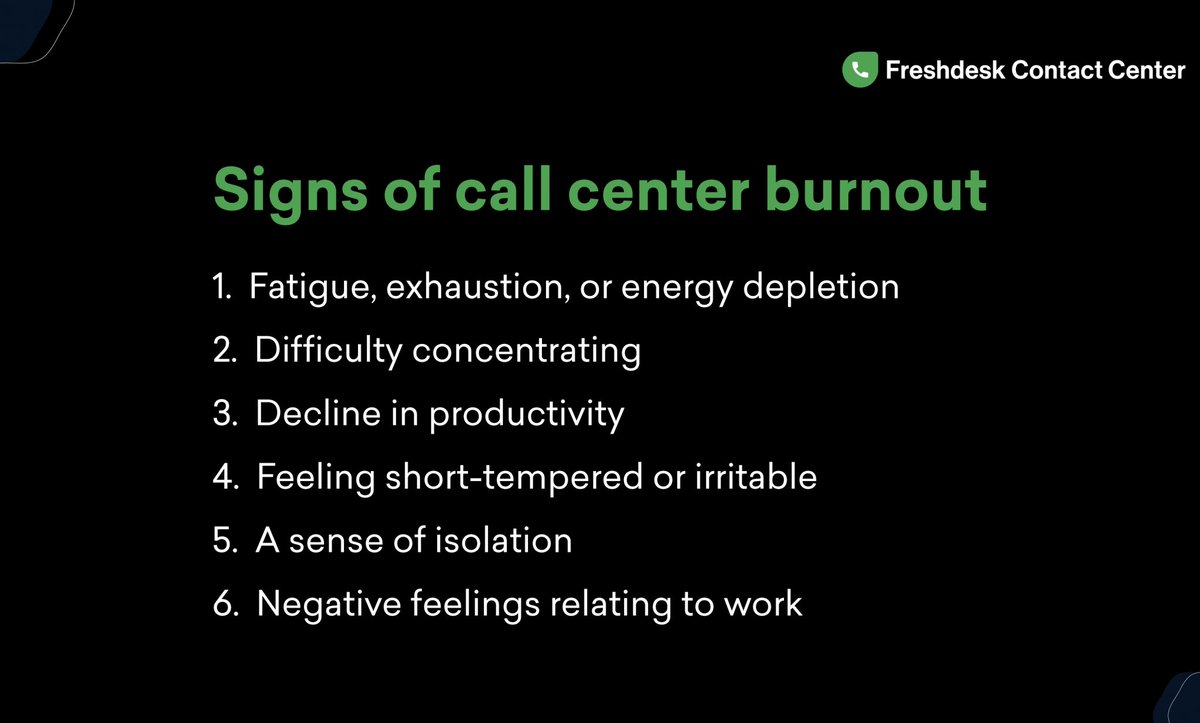 30% of all agents are at risk of burnout, this can affect them in a variety of ways, companies that value their agents must pro-actively look for these signs and take remedial measures when necessary
#burnout #Customerservice #customersupport #agentcare