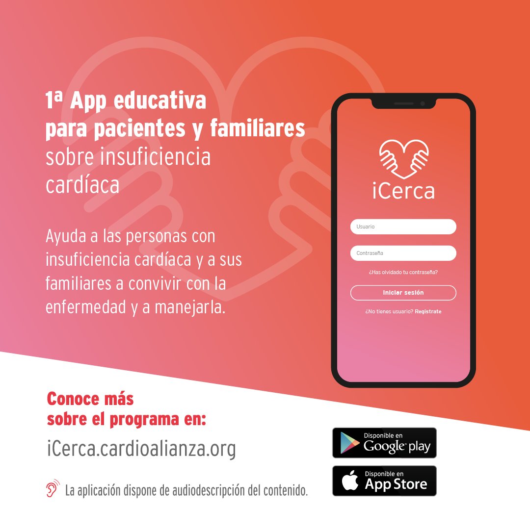 Cardioalianza's tweet photo. La #insuficienciacardíaca es una enfermedad que aparece cuando el corazón no puede mandar la sangre que el cuerpo necesita para funcionar bien. En #iCerca te ayudamos a entender tu enfermedad.
Disponible para iOS y Android 📲 @tucuentasmucho
https://t.co/hj6IUswpgE https://t.co/PtIwPxWp7r