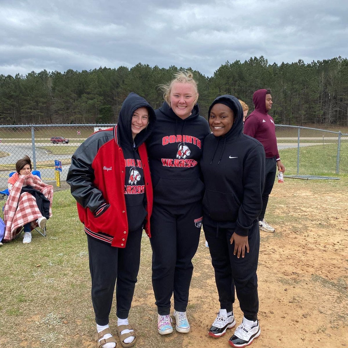 Abigail Patterson won the girls Shot Put with a throw of 29-08, which is a personal PR for her. No doubt she has some strength coming from a great season of power lifting!