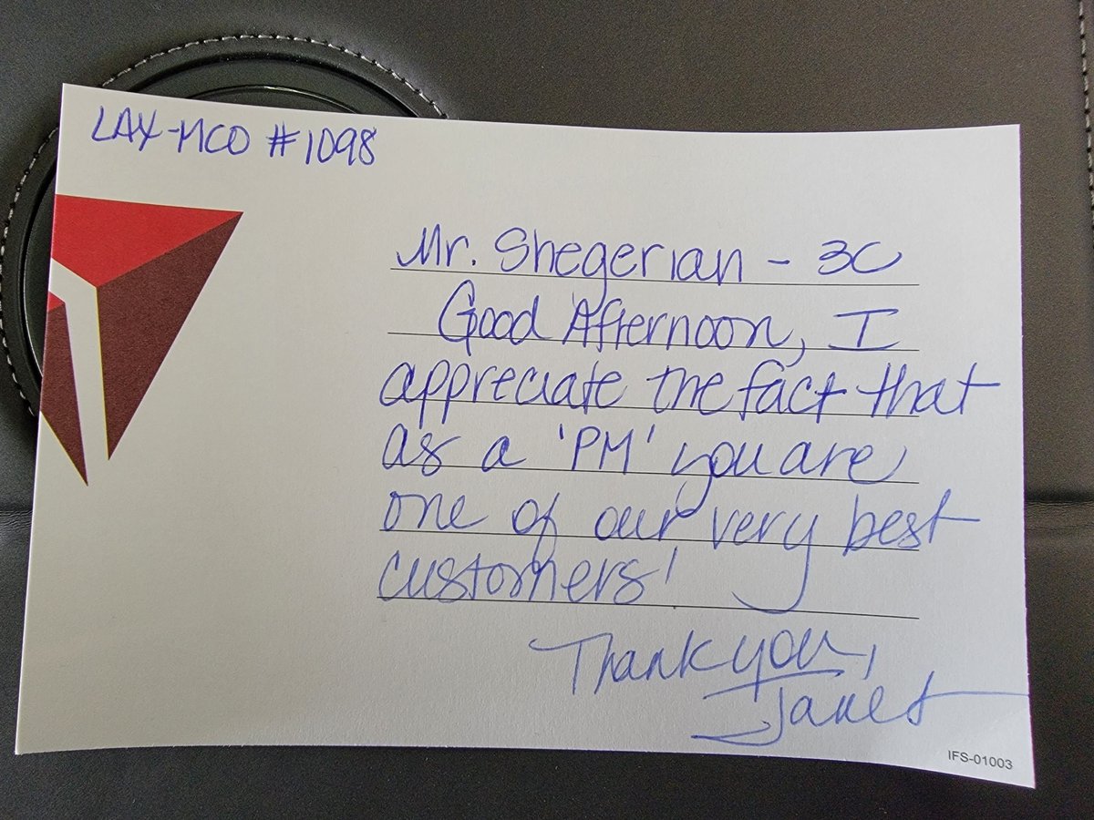 It takes 30 extra seconds to elevate your brand and image forever.  

Received a nice note  from <a href="/Delta/">Delta</a> yesterday afternoon to start my busy work week -- thanks for going the "extra mile" to keep your customers happy!