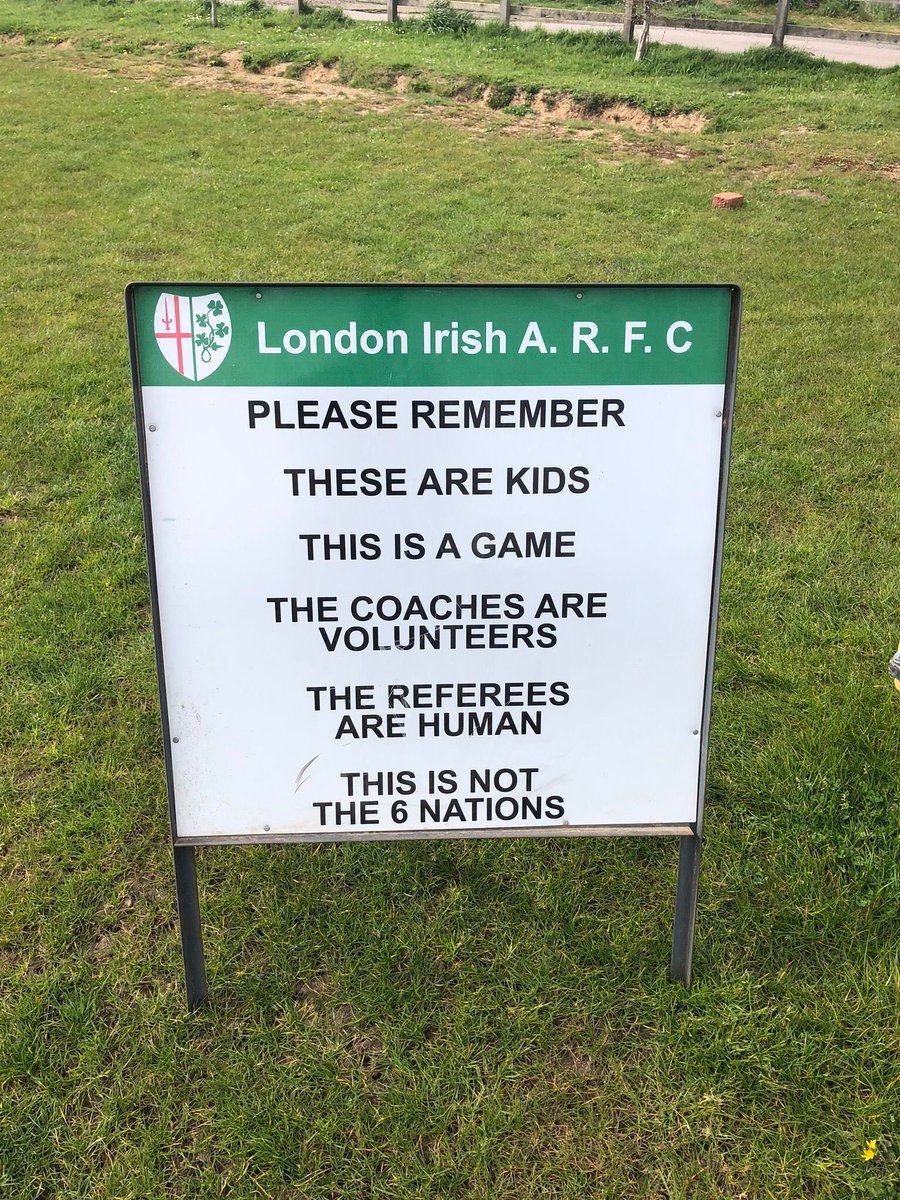 LockdownRugby's tweet photo. Loving this sign ⁦@londonirish⁩ U14s festival. Every rugby club with youth and minis needs one… https://t.co/e2EulePDIW