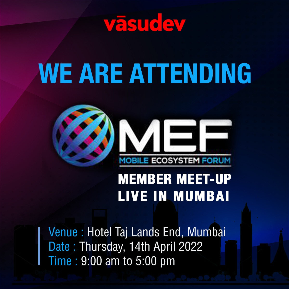 VasudevGlobal's tweet image. Connect with Team Vasudev at MEF Member Meet-Up @ Hotel Taj Lands, Mumbai on 14th April.

#vasudevglobal #mef #events #business #opportunity #vasudev #mumbai #hoteltajlands