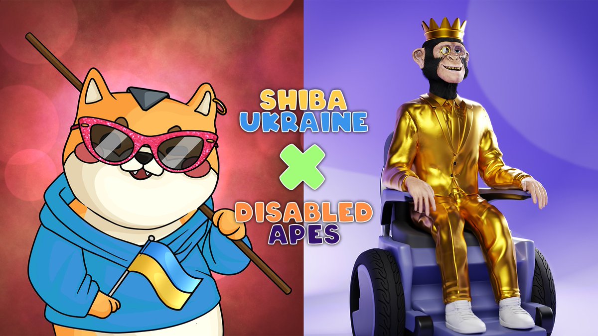 We're Officially Collaborating With <a href="/DisabledApes/">Disabled Apes👩🏼‍🦽</a>
 To Give Away 5x WL Spots!

🏆 5x @shibauinukraine
 WL Spots 🎟️ 
🏆 5x <a href="/DisabledApes/">Disabled Apes👩🏼‍🦽</a>
 WL Spots 🎟️ 

To Enter:
1️⃣ Follow @shibauinukraine
 + <a href="/DisabledApes/">Disabled Apes👩🏼‍🦽</a>
 
2️⃣ Like❤️
3⃣ Retweet🔄

#NFT #NFTs #nftart