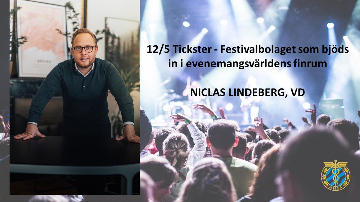 HHGAtweets's tweet photo. 12/5 Tickster – Festivalbolaget som bjöds in i evenemangsvärldens finrum – Niclas Lindeberg VD Niclas, som är handelsalumn, berättar om den fantastiska entreprenörsresan, såväl som sin egen resa från Handelshögskolan till VD-posten på Tickster. Anmälan här
https://t.co/GKgEetBcZQ https://t.co/V4ff0BuFM6