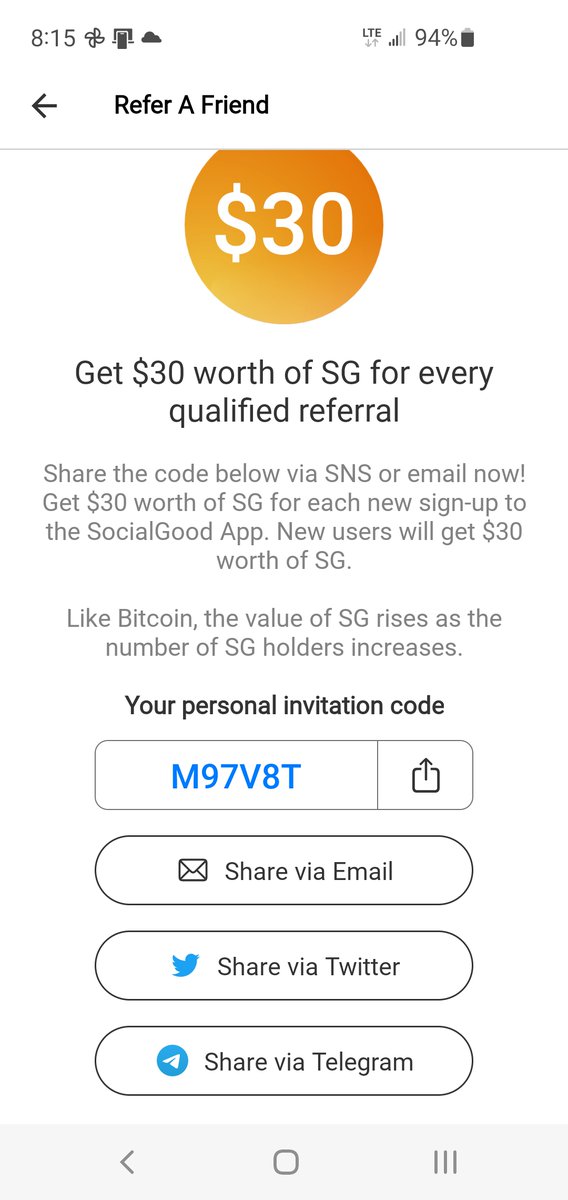 knownotknow's tweet image. It's a screenshot of my referral code, M97V8T on the app. All bases covered!