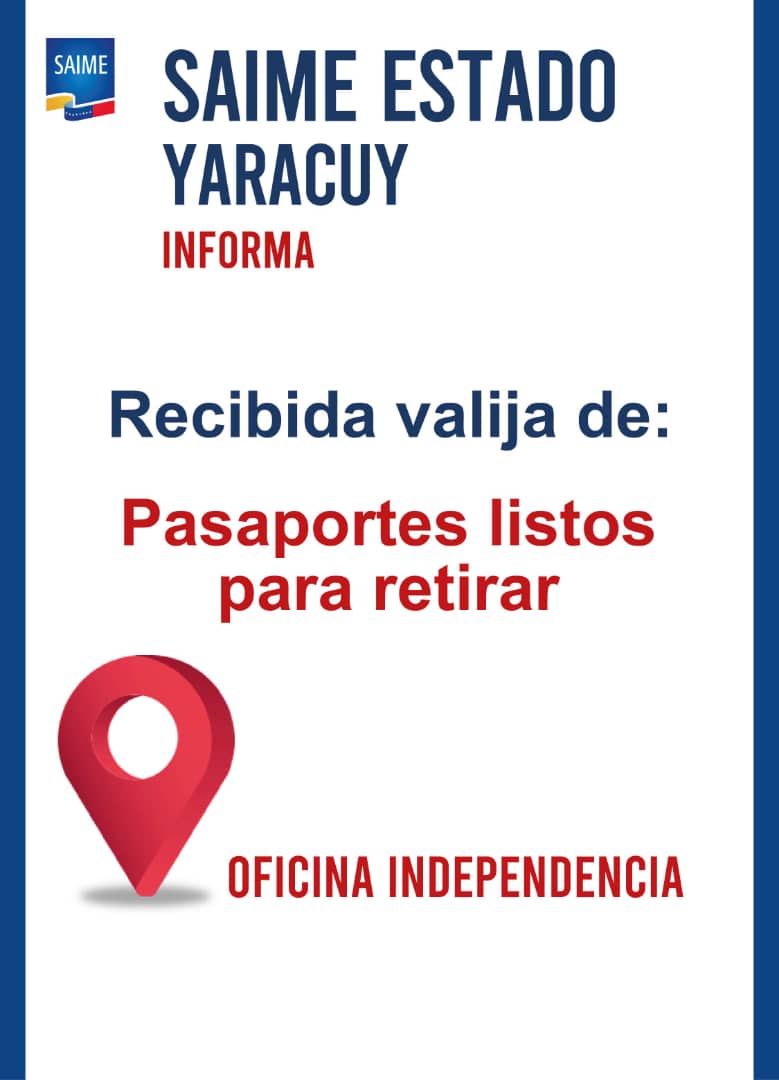 VenezuelaSaime's tweet photo. #Yaracuy ➡️ Listado de pasaportes listos para su retiro en nuestra oficina de Independencia. https://t.co/n3vWnSz1kM