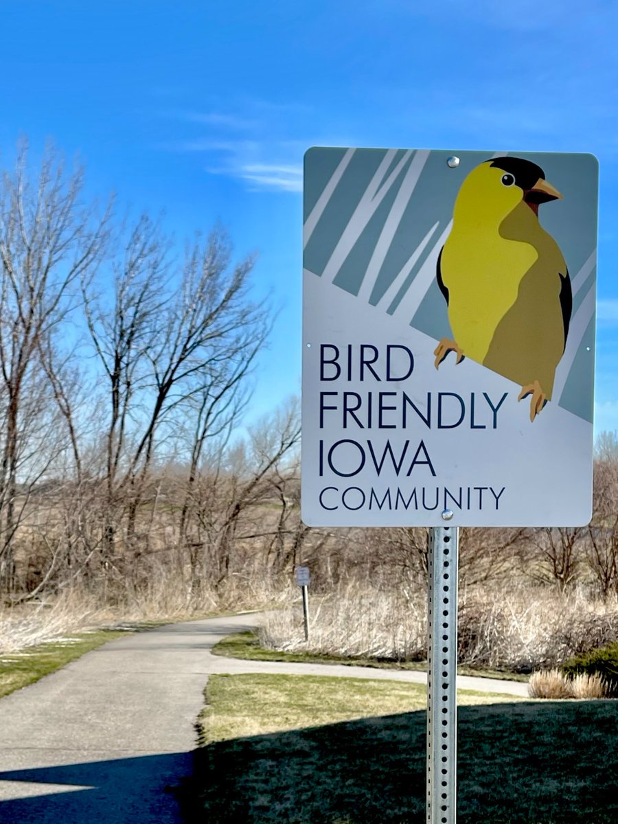 Stop out to the Visitor Center and take a walk along the Prairie Lakes Trail. You'll see our newly installed sign noting that <a href="/CityCF/">City of Cedar Falls</a> has been named a <a href="/BirdFriendlyIA/">BirdFriendlyIowa</a> Community. Learn more at bit.ly/3ju7hqW.