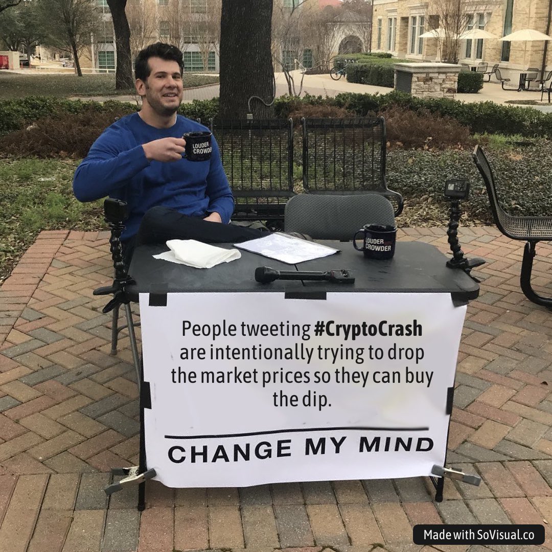 Just FYI... the dips are only an illusion. #Cryptocrash