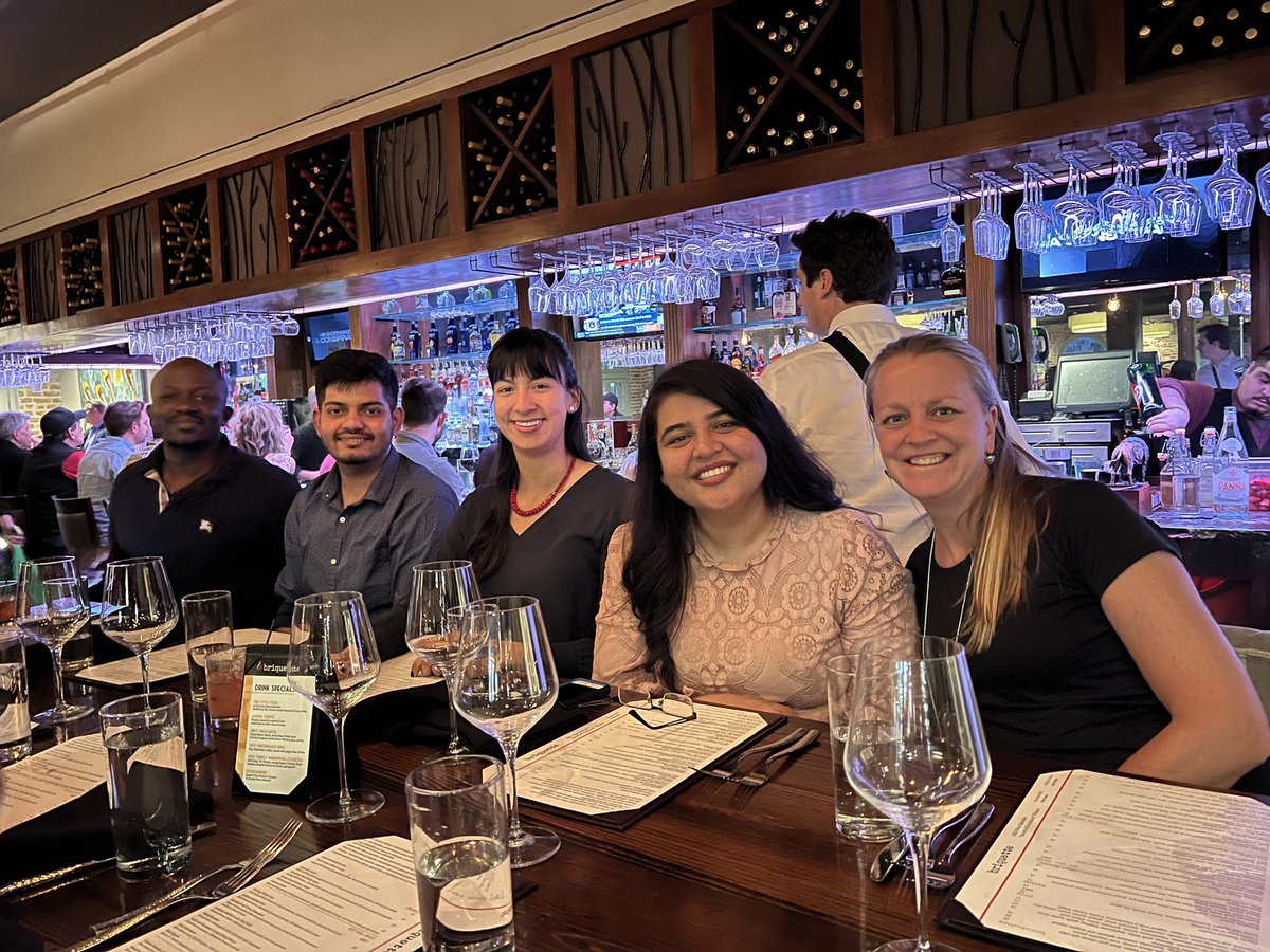 AndreaKasinski's tweet photo. A great event with our #PCCR family at #AACR in New Orleans last night. It was great to see many familiar faces at this major international meeting. Many thanks to the @PUCancerCenter in support of this dinner. @PurdueBiolSci https://t.co/LvFhnvkeRE